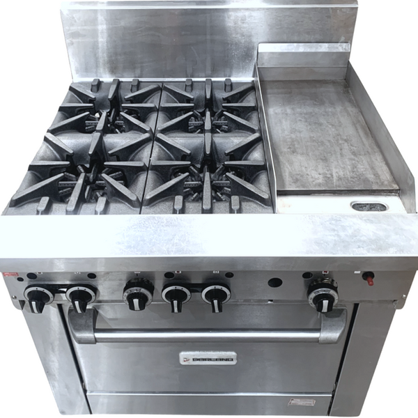 Garland GF36 - 4G12P 4 Burner + Griddle (5)