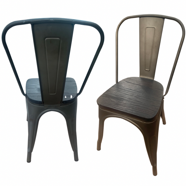 Tolix 13 x Metal Chair with Timber Seat (2)