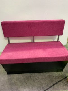 2 x NA Pink Fabric Booth Seats (2)