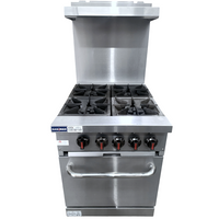 FED 4 Burner Range with Static Oven (2)