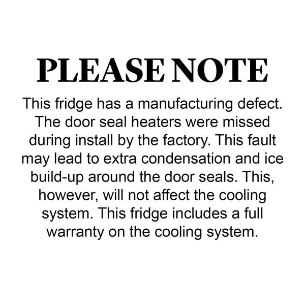 Polar G-Series Upright Fridge White 600L